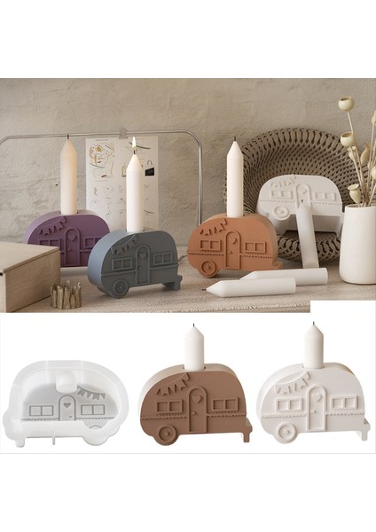 2pcs Dıy Araba Şekli Mum Tutucu Reçine Kalıp Aroma Mum Baz Silikon Kalıp Ev Dekorasyon (Yurt Dışından) fiyatları