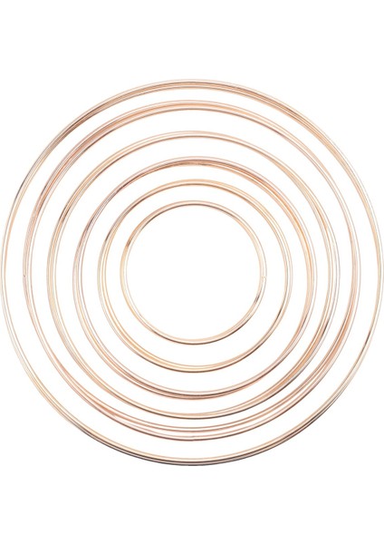 12 Pcs 6 Boyutlar Altın Rüya Catcher Metal Yüzük Çiçek Çember Çelenk Makrome Kreasyonlar Dıy El Sanatları Için Yüzük (Yurt Dışından)