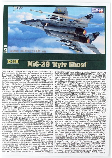D110 1772 Mıg-29 (9-13) Kiev'in Hayaleti Savaş Uçağı Plastik Model Kiti indirimleri