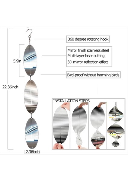 Son Derece Yansıtıcı Kuş Korkutucu Disk Seti, Açık Bahçeler Için 9 Metal Disk Dekorasyonu, Av Avlu Çiftliği Için Kuş Caydırıcısı (Yurt Dışından) indirimleri