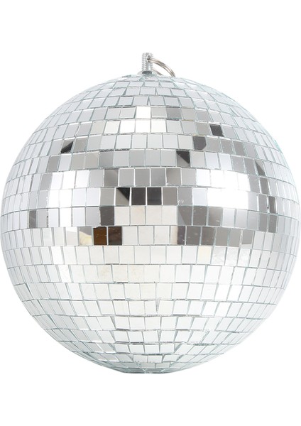 Renkli Sahne Aydınlatma Efekti 8 Inç 20 cm Disko Ayna Parıltı Topu Hafif Gümüş Noel Parti Dekor (Yurt Dışından)