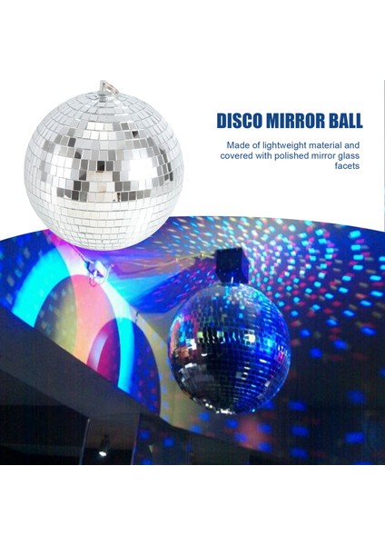 Renkli Sahne Aydınlatma Efekti 8 Inç 20 cm Disko Ayna Parıltı Topu Hafif Gümüş Noel Parti Dekor (Yurt Dışından) indirimleri