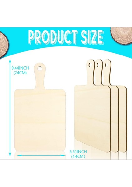 Kırp ile Bitmemiş Ahşap Kesme Tahtası Zanaat, Zanaat Diy Noel Ev Mutfak Yemek Dekor (9.4 Inç x 5.5 Inç) (Yurt Dışından) modelleri