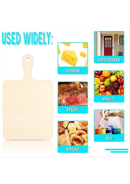 Kırp ile Bitmemiş Ahşap Kesme Tahtası Zanaat, Zanaat Diy Noel Ev Mutfak Yemek Dekor (9.4 Inç x 5.5 Inç) (Yurt Dışından) fırsatları