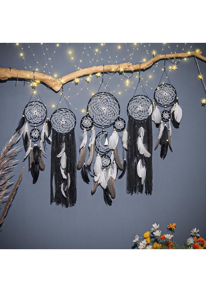 Rüya Catcher Set 5 Boho Duvar Asma Dekor El yapımı geleneksel tüyler Yatak Odası Yaşam Ev Dekoru için Rüya Catcher (Yurt Dışından) modelleri