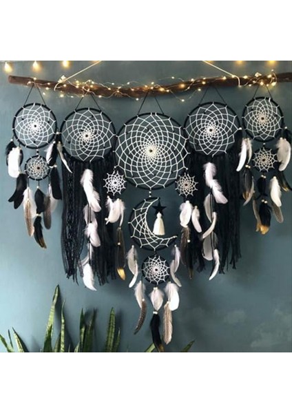 Rüya Catcher Set 5 Boho Duvar Asma Dekor El yapımı geleneksel tüyler Yatak Odası Yaşam Ev Dekoru için Rüya Catcher (Yurt Dışından) indirimleri