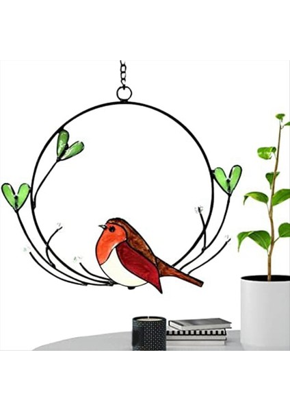 Pencere Asılı Yay Pencere Dekorasyonu Çok Renkli Kuş Suncatcher Asılı Dekorasyonlar Boyalı Pencere Dekorasyonları (Yurt Dışından) fiyatları