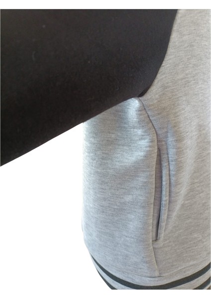 Erkek Çocuk Kolej Mont Gri Siyah W Nakışlı Şardonlu Tam Kalıp fiyatları