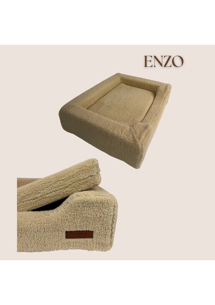 Enzo, Ortopedik Süngerli, Çıkarılabilir Kılıflı, Su Geçirmez Alezli, Tasarım Kedi ve Köpek Yatağı modelleri