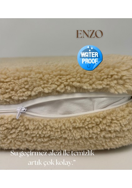 Enzo, Ortopedik Süngerli, Çıkarılabilir Kılıflı, Su Geçirmez Alezli, Tasarım Kedi ve Köpek Yatağı fırsatları