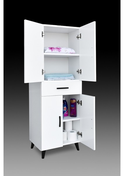 4 Kapaklı Çekmeceli Mutfak Dolabı | Banyo Dolabı | Çok Amaçlı Dolap - Sonomo fırsatları