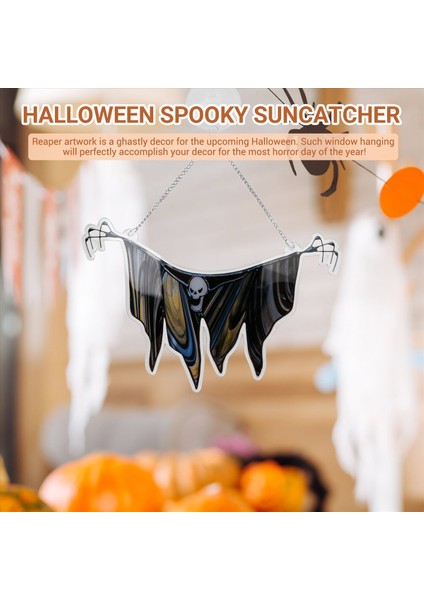 Cadılar Bayramı Spooky Suncatcher Pencere Panelleri Için Güneş Yakalayıcı, Benzersiz Ürkütücü Cadılar Bayramı Süs Dekorasyonları Ev D (Yurt Dışından) indirimleri