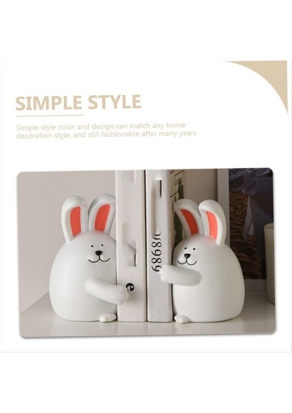 2 Çift Sarılmak Tavşan Kitapçı Tavşan Kitap Standı Hazırlanmış Kitap Uçları Kitapçıları Hayvanlar Hayvan (Yurt Dışından) indirimleri