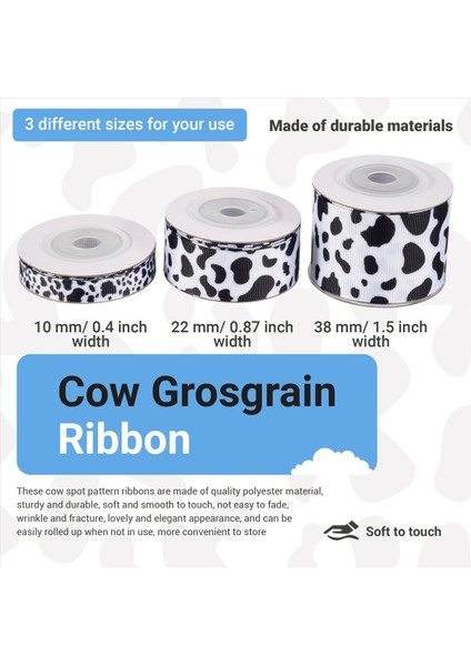 3pcs Beyaz Siyah Inek Baskı Kablolu Kenar Şerit Şerit Şeritler Sarma Şeridi Hayvan Baskı Şeridi Dıy Crafts Party (Yurt Dışından) fırsatları