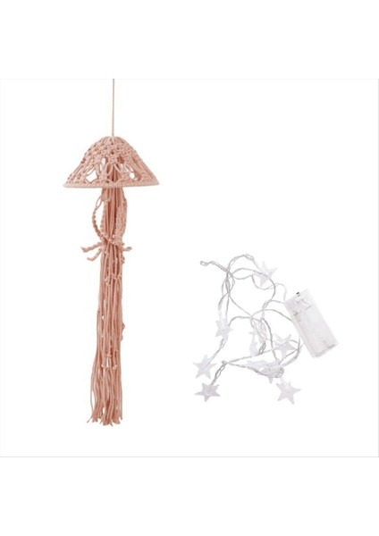 Boho Macrame Dream Catcher String Işıkları ile El Yapımı Dokuma Süsleme Dekora Dekor Cankal Cankal (Yurt Dışından)