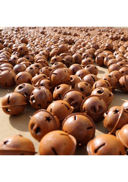12 Pcs 40MM Rusty Metal Yıldız Kesim Noel Tatil Zanaat Kapalı Açık Ev Parti Dekorasyonları Için Jingle Bells (Yurt Dışından) modelleri