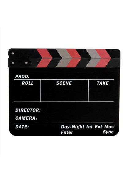 Clapperboard Akrilik Film Action Clap-Stick Director Film Clapboard, Film, Tv ve Video Productions Black Için Ideal (Yurt Dışından)