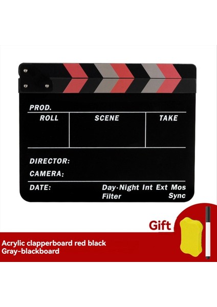 Clapperboard Akrilik Film Action Clap-Stick Director Film Clapboard, Film, Tv ve Video Productions Black Için Ideal (Yurt Dışından) modelleri