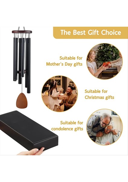 Gold Metal Windchime Alüminyum Rüzgar Çubuğu Rüzgar Çanları 6 Çubuklar Ev Dekorasyon El Sanatları Açık Bahçe Veranda (Yurt Dışından) modelleri