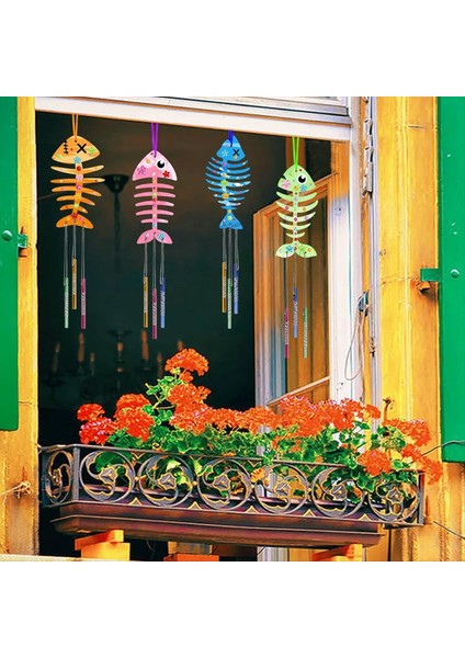 12 Paket Rüzgar Zil Kiti Bahar Zanaat Çocuklar Için Ahşap Sanat ve El Sanatları Kızlar Erkekler Için Kendi Balık Rüzgar Zil Yapmak (Yurt Dışından) modelleri