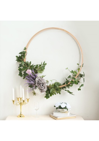Bambu Çiçek Çember Çelenk Macrame Zanaat Dream Catcher Hoops Yüzükler Dıy Düğün Çelenk Dekoru, Macrame Dream Catcher (Yurt Dışından) fırsatları