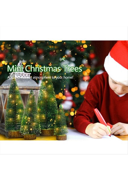 Işıklı Küçük Noel Ağacı, 4 Boyut Noel Masa Dekoru Noel Tatili Iç Mekan Dekorasyonları Için (Yurt Dışından)