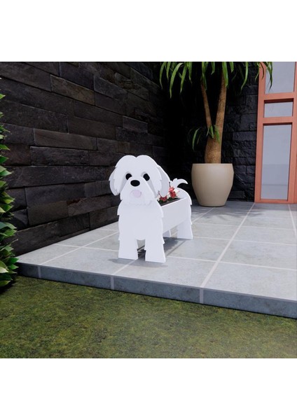 Çizgi Film Evcil Köpek Flowerpot Monte Edilebilir Köpek Saksı Pot Evcil Köpek Irkları Bahçe Potu Diy Çiçek Ekici Ev Dekor Süs, Bir (Yurt Dışından) fırsatları