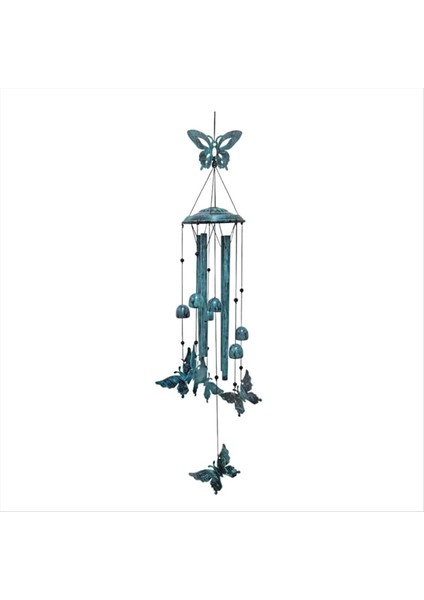 Kelebek Rüzgar Çanları, Mavi Metal Rüzgar Çanları Açık Hava, Kelebek I Kelebek Dekorasyonları, Açık Dekor (Yurt Dışından)