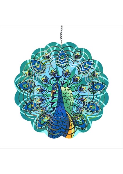 Tavus Kuşu Metal Rüzgar Spinners - Kadınlar Için Anne Büyükanne Karısı, Açık Hava ve Iç Mekan Süslemeleri Için Rüzgar Spinner Asma (Yurt Dışından)