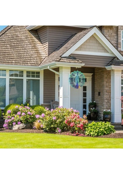 Tavus Kuşu Metal Rüzgar Spinners - Kadınlar Için Anne Büyükanne Karısı, Açık Hava ve Iç Mekan Süslemeleri Için Rüzgar Spinner Asma (Yurt Dışından) indirimleri