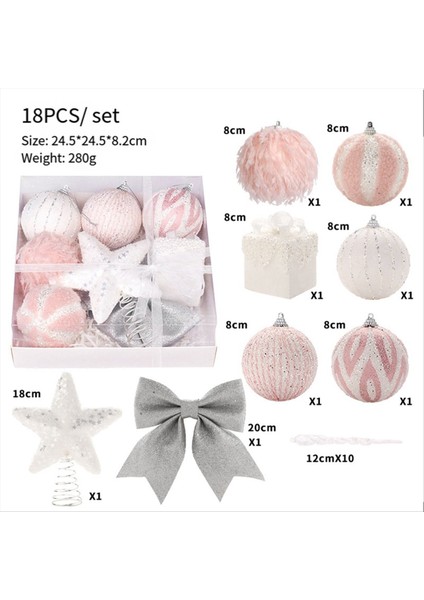Pembe Noel Süsleri Noel Ağacı, Noel Ağacı Topper-Star, Noel Hediye Seti (Yurt Dışından) modelleri