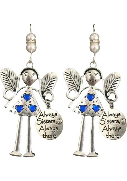 Arkadaşları Küçük Kolye Süsleri Melek Dekorasyon, Noel Dostluk Dekorasyon Si, Arkadaşlar Için Koyu Mavi (Yurt Dışından)