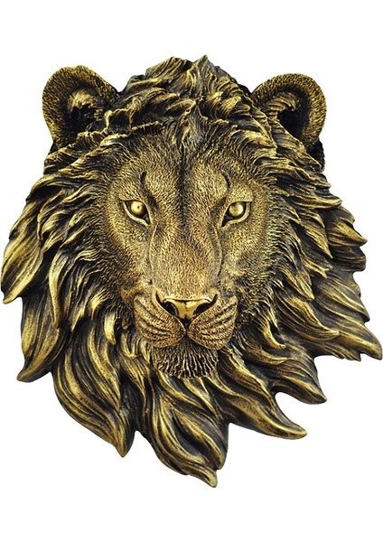 1pcs Hayvan Kafa Duvar Dekor Aslan Duvar Dekor Duvar Heykeli Ev Dekor Yaratıcı Simülasyon Heykel (Yurt Dışından)