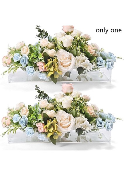 Temiz Akrilik Çiçek Vazo Dikdörtgen Çiçek Merkezi Yemek Tablosu 9.8 Inç Uzunluğunda Dikdörtgen Dekoratif Modern Vazo (Yurt Dışından) indirimleri