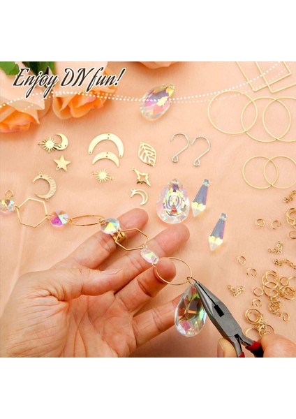 200 Adet Kristal Suncatcher, Kristalli Güneş Yakalayıcılar, Yetişkinler Için Zanaat Kitleri, Gökkuşağı Üreticisi, Prizma, Kolye Altın (Yurt Dışından) fırsatları