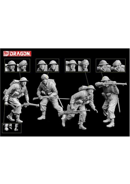 6515 1/35 Ölçek, Monte Cassino Müttefik Taarruzu, Figürleri Plastik Model Kiti