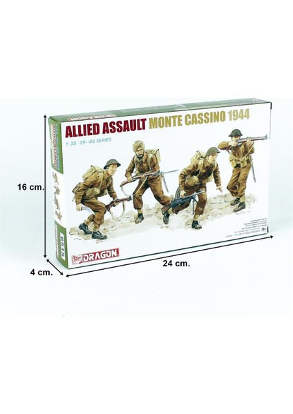 6515 1/35 Ölçek, Monte Cassino Müttefik Taarruzu, Figürleri Plastik Model Kiti