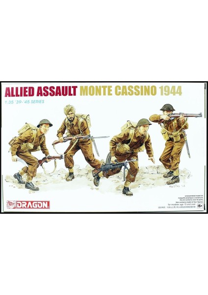 6515 1/35 Ölçek, Monte Cassino Müttefik Taarruzu, Figürleri Plastik Model Kiti