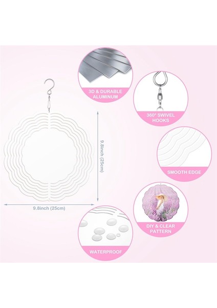 2 Adet Süblimasyon Rüzgar Spinner Boş, Kişiselleştirilmiş Fotoğraf Rüzgar Spinnerları Bahçe, 8 Inç 3D Metal Asılı Rüzgar Spinner (Yurt Dışından) modelleri