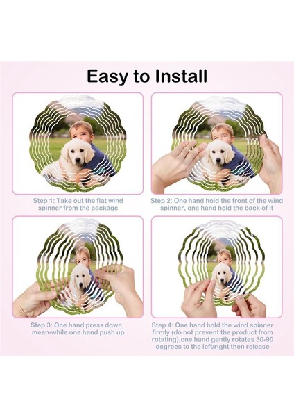 2 Adet Süblimasyon Rüzgar Spinner Boş, Kişiselleştirilmiş Fotoğraf Rüzgar Spinnerları Bahçe, 8 Inç 3D Metal Asılı Rüzgar Spinner (Yurt Dışından) fırsatları