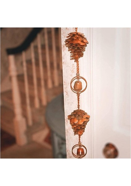 Çam Konisi Şeklindeki Yağmur Zinciri, Antik Grafiti Çam Konisi Dekoratif Asılı Zincir, Metal Demir Çanlar (Yurt Dışından) fırsatları