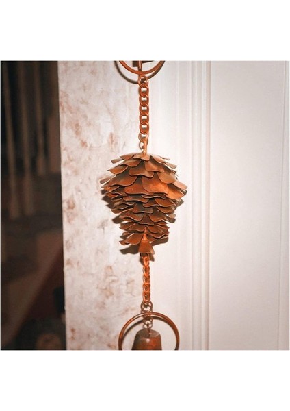 Çam Konisi Şeklindeki Yağmur Zinciri, Antik Grafiti Çam Konisi Dekoratif Asılı Zincir, Metal Demir Çanlar (Yurt Dışından) indirimleri