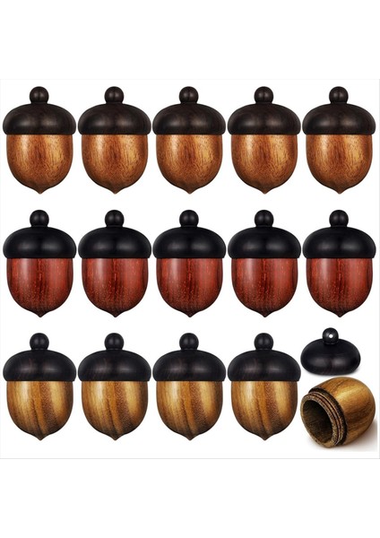 15 Adet Minyatür Ahşap Meşe Palamudu Takıları Çıkarılabilir Ahşap Meşe Palamudu Kolye 3 Renk Şekilli Ahşap Meşe Palamudu Kılıf Için Takı Yapımı (Yurt Dışından)