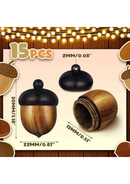 15 Adet Minyatür Ahşap Meşe Palamudu Takıları Çıkarılabilir Ahşap Meşe Palamudu Kolye 3 Renk Şekilli Ahşap Meşe Palamudu Kılıf Için Takı Yapımı (Yurt Dışından) fiyatları