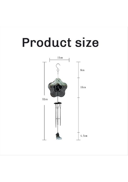 3D Rüzgar Spinner ile Dış Çanlar Için Rüzgar Çanları, Kadın Erkekler Için Bahçe Arka Bahçe Köpeği (Yurt Dışından) fiyatları