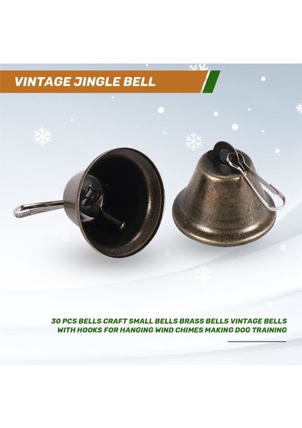 30 Adet Çan Zanaat Küçük Çan Pirinç Çanlar Vintage Çanları Asılı Rüzgar Çanları Için Kancalar ile Köpek Eğitimi Yapmak (Yurt Dışından) indirimleri