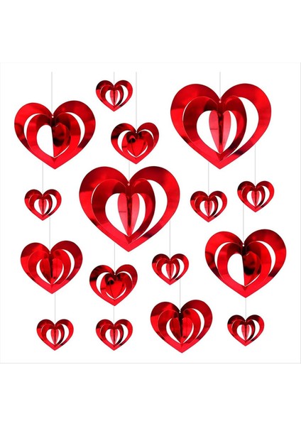 80PCS 3D Aşk Kolye Sevgililer Günü Düğün Dekorasyonu Içi Boş Kolye Ev Dekorasyonu (Yurt Dışından)