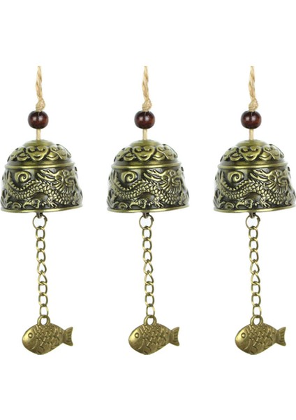 Vintage oyulmuş rüzgar çanları avlu bahçe dekoratif rüzgar çanları açık kolye tapınak süsleri ejderha desen (Yurt Dışından)