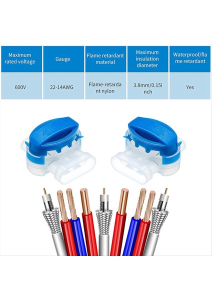 3 Yolcu Tel Konektörler Kilitler Tel Konektörleri Elektrikli 314 Kutu Tel Konektörleri Kendi Kendini Stripting Pigtail Konektörleri 120 Pcs (Yurt Dışından) indirimleri
