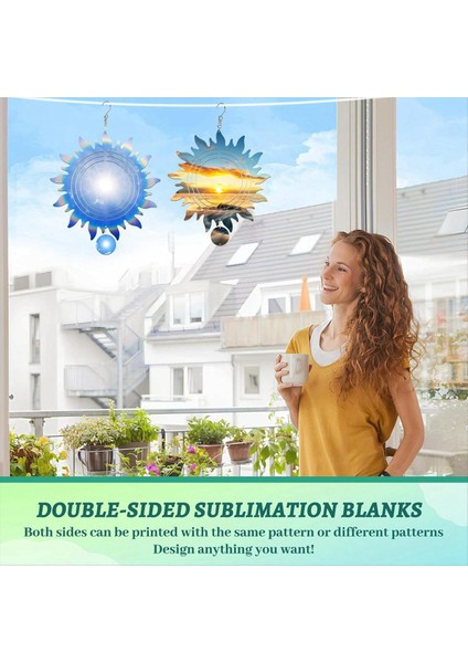 6pcs 8 Inç Süblimasyon Kapalı ve Dış Mekan Süslemeleri Için Rüzgar Spinner Boşluklar ve Kadınlar Için Olan, Anne, Eş (Yurt Dışından)